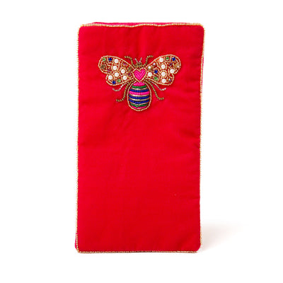 The Love Bug My Doris Glasses Case with beautiful beaded detailing and a cotton lining. Makes a great gift